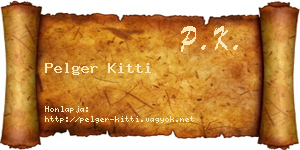Pelger Kitti névjegykártya